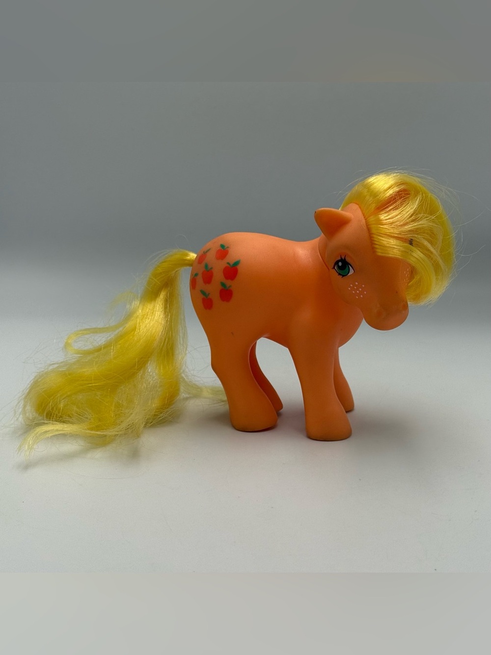 Vintage 1983 My Little Pony G1 Applejack Orange Yellow Hair Hong Kong Hasbro